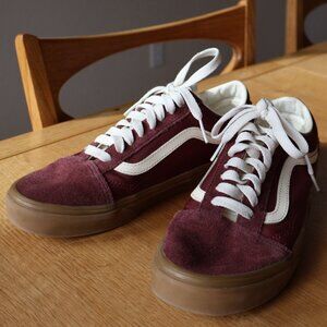 Vans Old Skool Wine Suede 8 Gumshoe